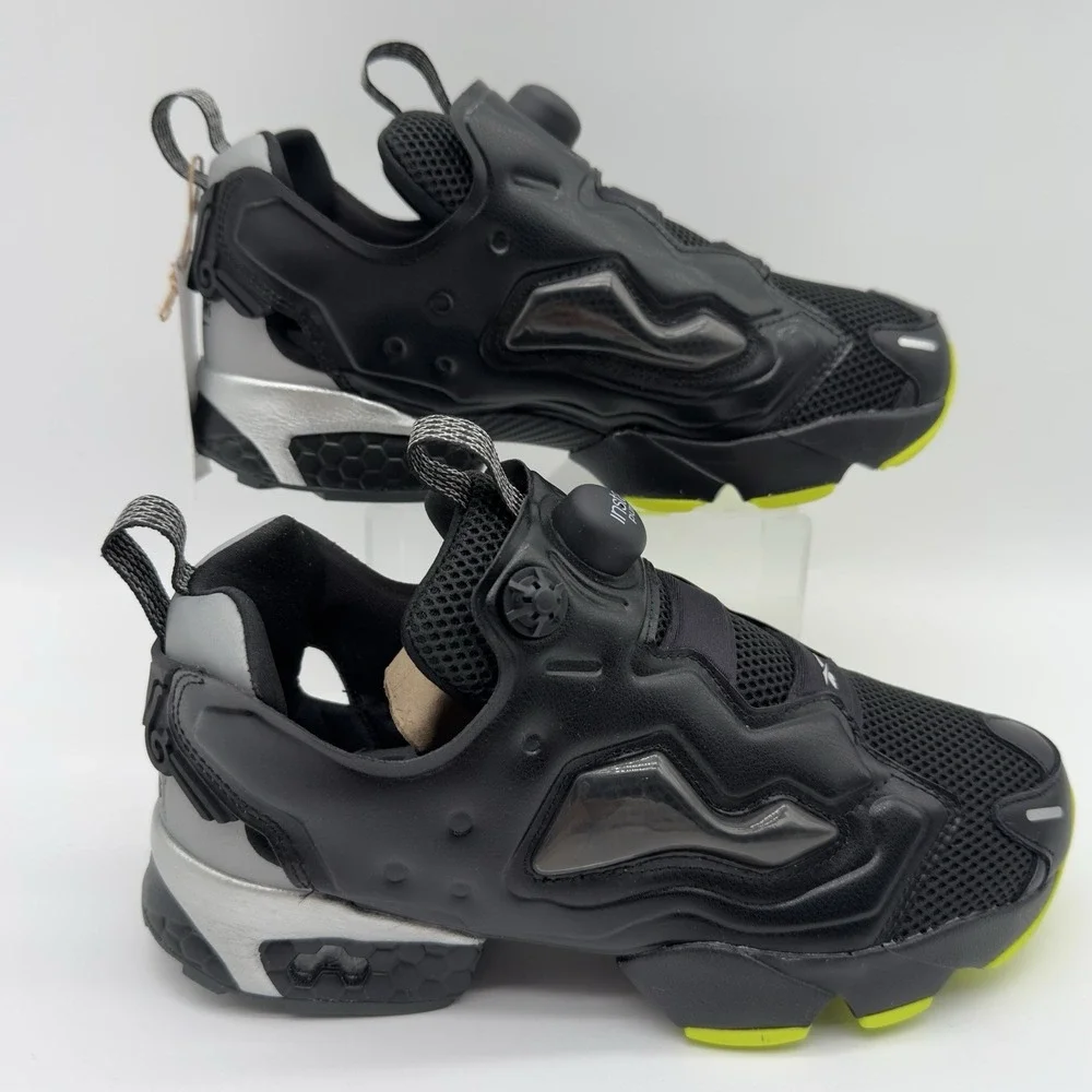 Reebok INSTAPUMP FURY 94 Running Shoes Men's Size 6.5‎ Blk/Gry/Lme